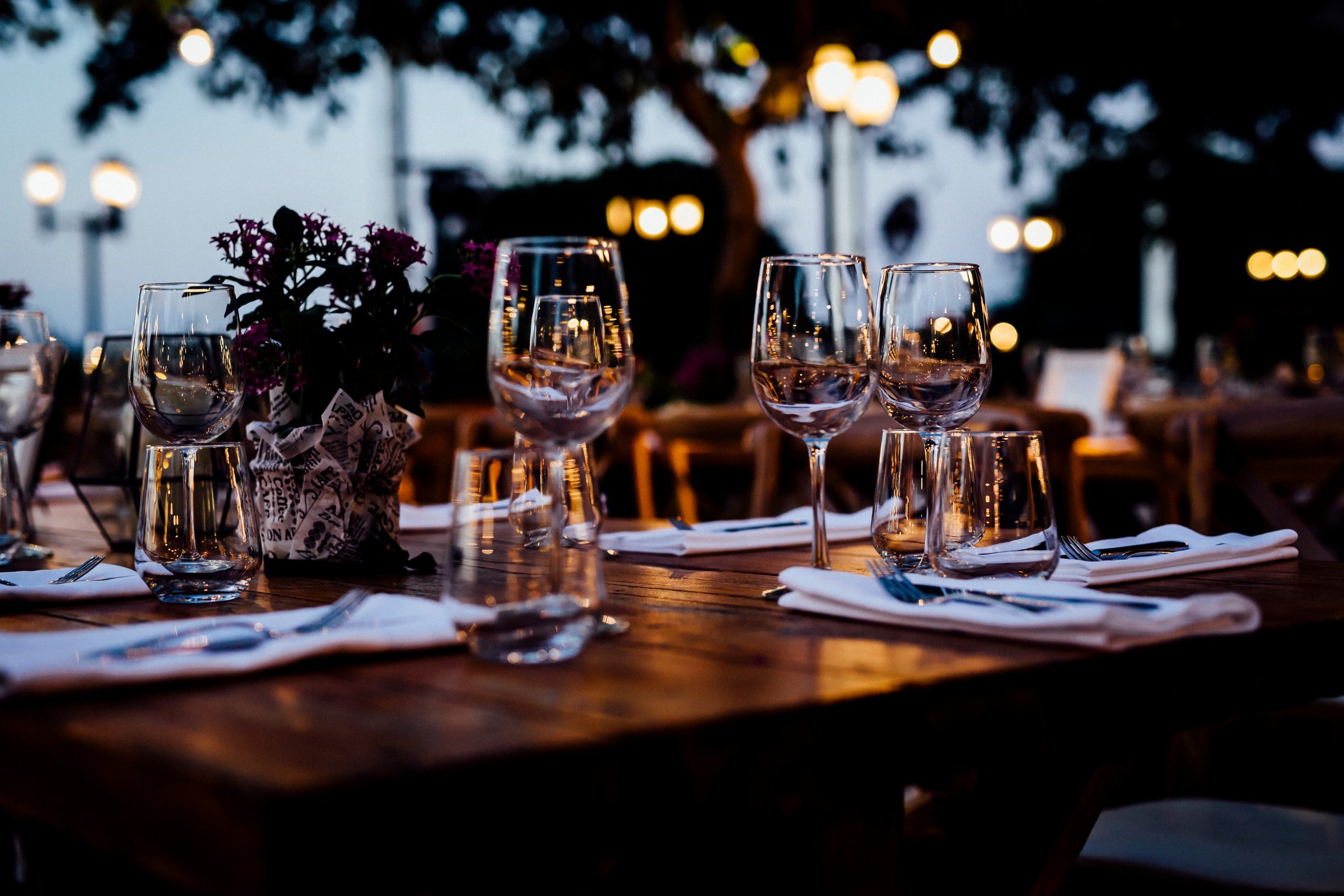 Glassware and Utensils on the Table